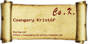 Csengery Kristóf névjegykártya