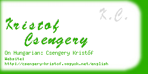 kristof csengery business card