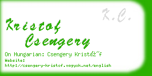 kristof csengery business card